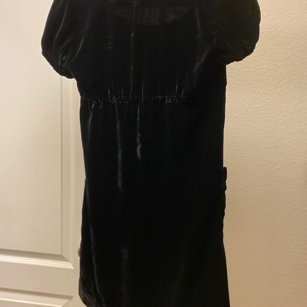 Black velvet dress